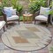 Edge Collections - 8' - Brown - Area Rug Indoor and Outdoor Use Washable Geometric - 1 Piece